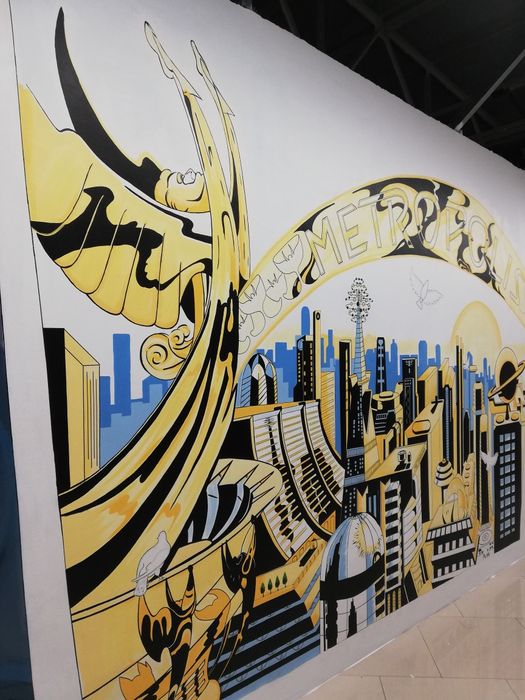 Роспись стен, рисунки на стенах.