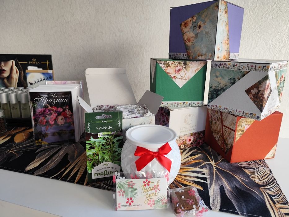 Подаръчен сет за самозасаждане,подходящ за 8-ми март или просто така !