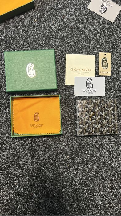 Portofel Goyard Negru Piele Premium / 2025