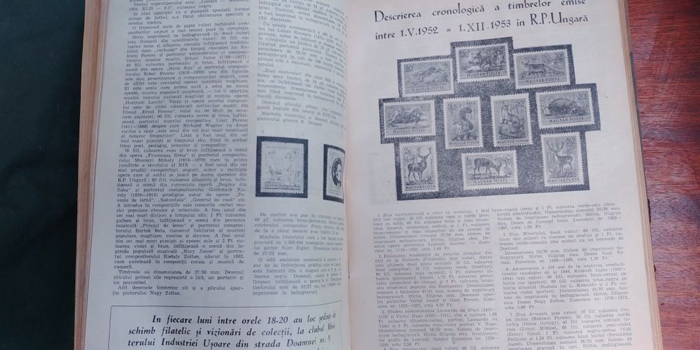 Carte timbre FILATELIE 1950 numarul 1 publicat