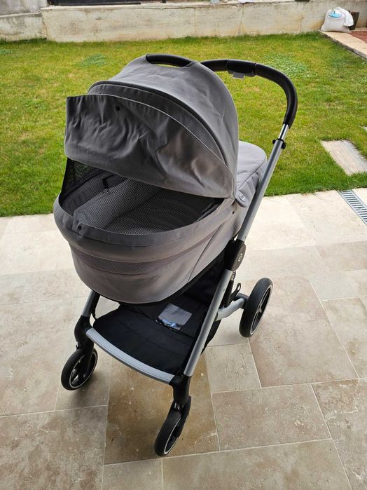 Carucior 3 in 1 Cybex Balios S Lux Stone Grey + Baza isofix One Cybex