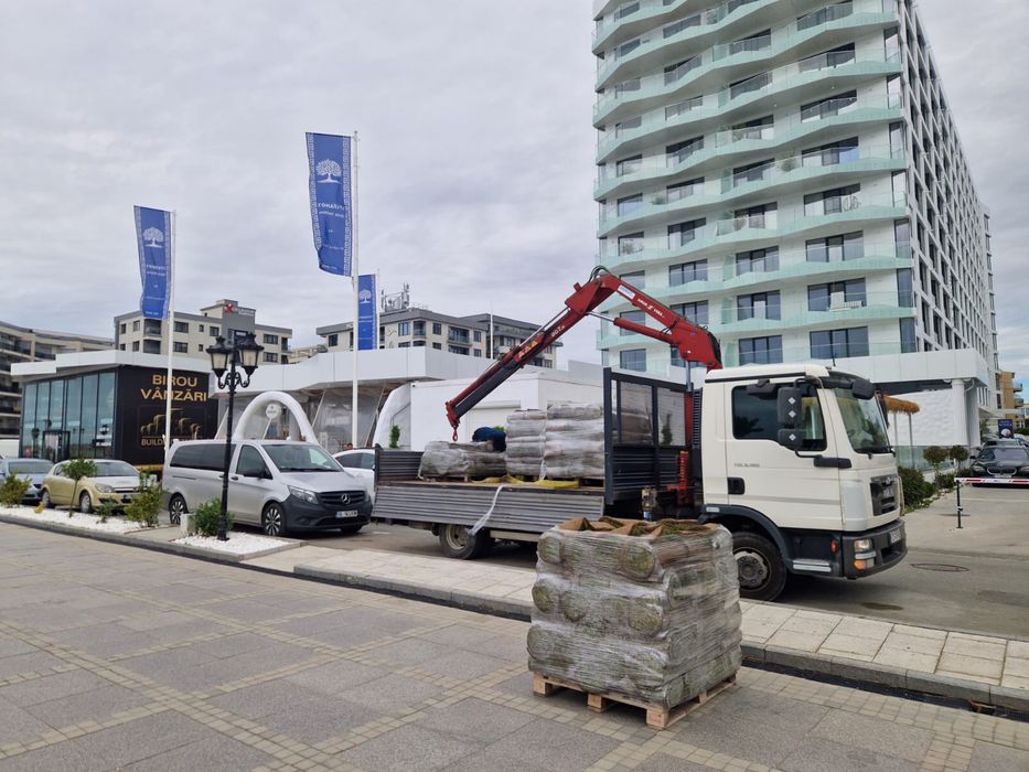 Transport camion 7,5 tone cu macara si basculabil 3,5 tone