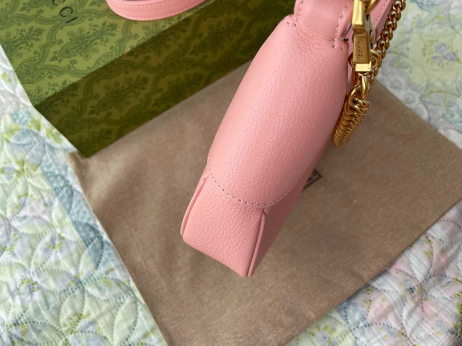 Гучи Розова Кожена чанта Оригинална Gucci Aphrodite Дръжка И Синджир