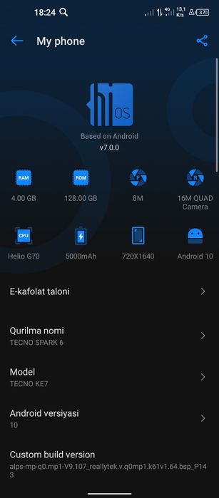 Tecno Spark 6 pro