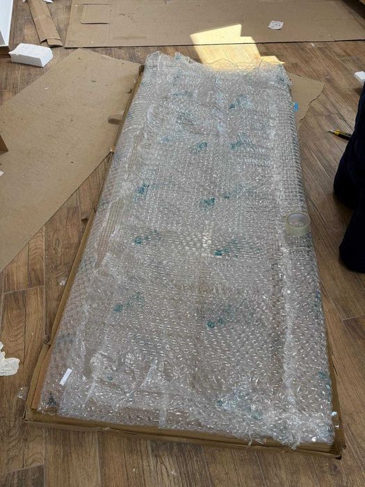 Vand paravan nou dus sticla ondulata 90x200 cm gr. 6mm plus kit montaj