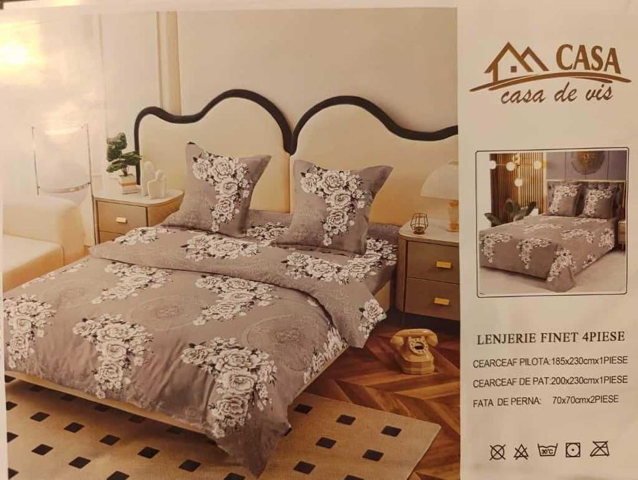 Nou Set 5 lenjerii bumbac finet 4 piese