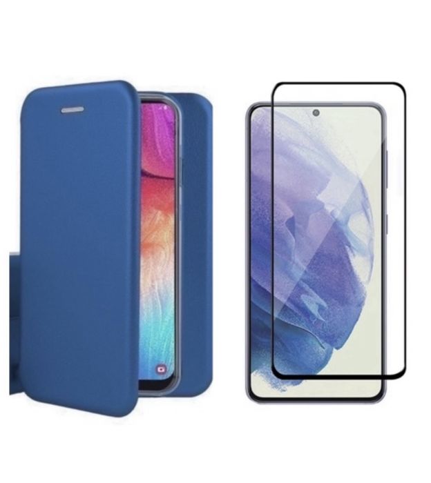 Husa Carte Material Piele si Folie Sticla Samsung A52s/A53/A54/A55/A56