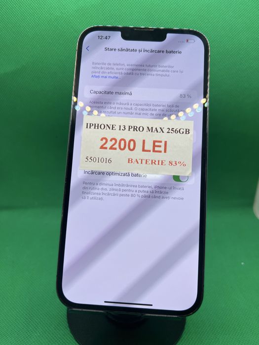 Iphone 13 pro max 256gb 100% bat•Amanet Lazar Crangasi•55010