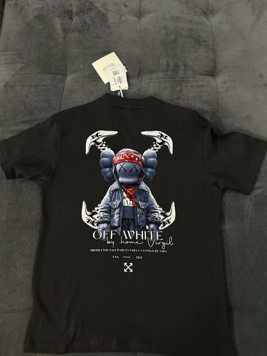 Tricou Off-White, model grafic spate, mărimea M