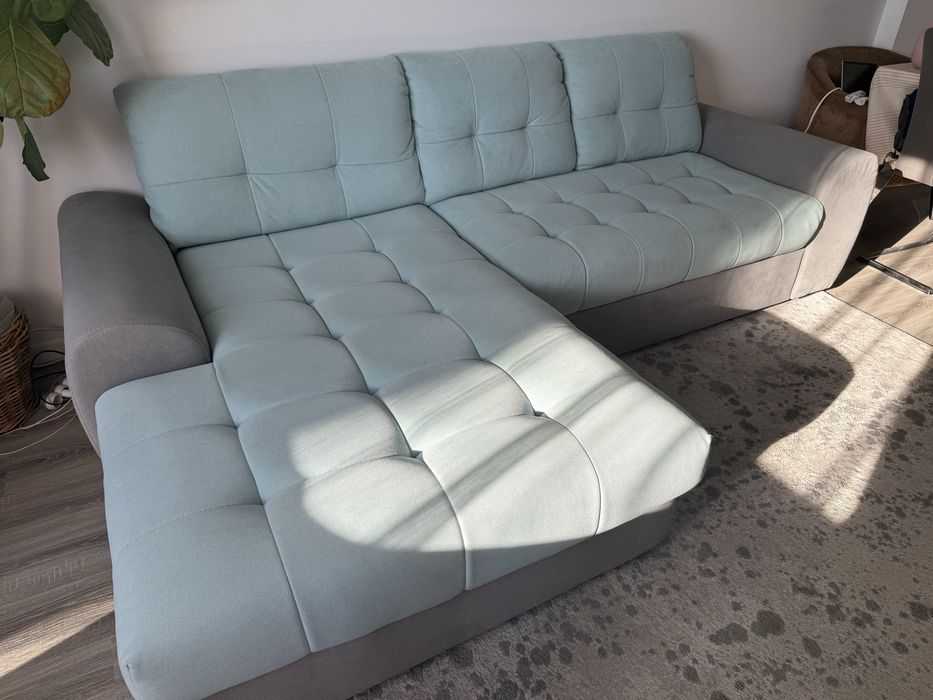 Coltar extensibil – gri & turcoaz – stare foarte buna