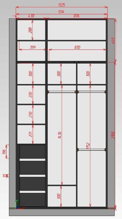 Проектировка мебели в базис мебельщик
