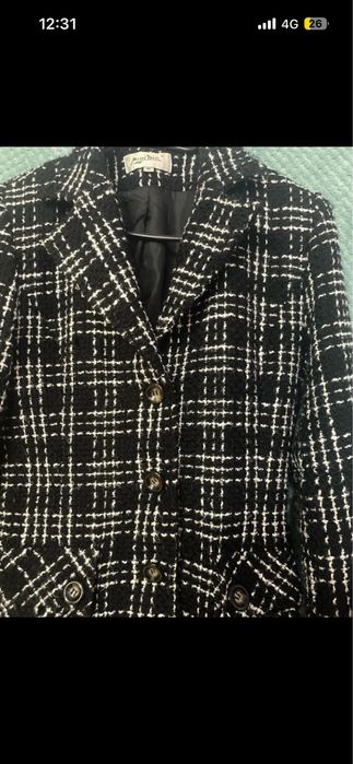 Palton elegant  alb negru misse ditti