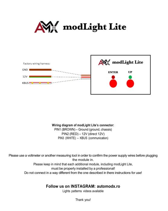 Modul Modlight Lite ( 1 ) dedicat BMW E46, E83, E85
