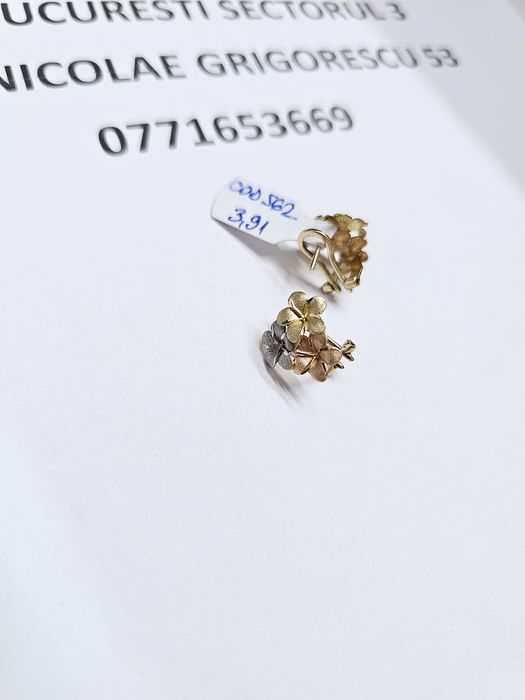 Vand cercei din aur 14 k 3.91 g cod 562
