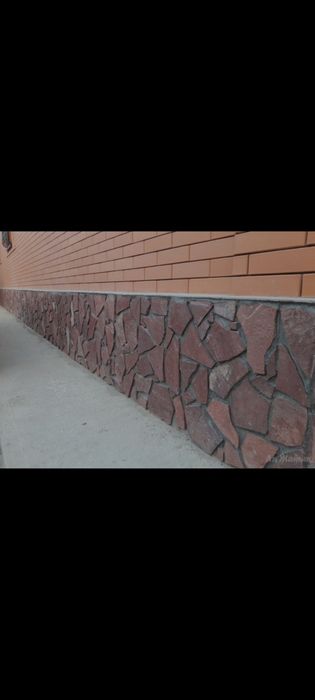 Дикий красный камень. Плитняк.