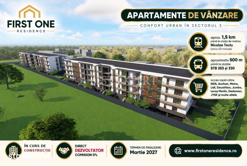 Garsoniera Spatioasa | Bloc Boutique P+3 | Comision 0% | Pallady