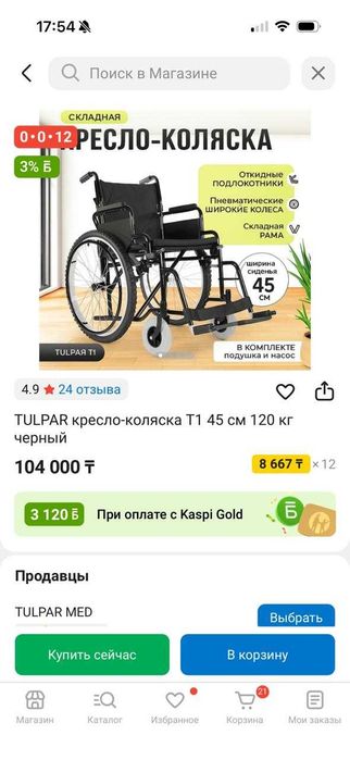 Инвалидная кресло-коляска