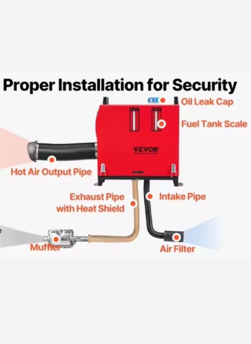 Incalzitor motorina vevor 8kw