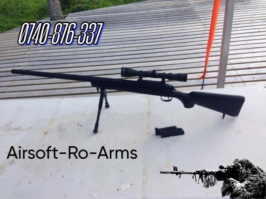 Pusca Airsoft/Sniper Mod 6,3j PUTERE MAXIMA Bile 6mm FullMetal