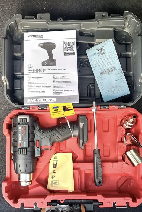 Ъглошлайф 20v ф76мм, Пистолет горещ въздух 20v, Длета за дърворезба