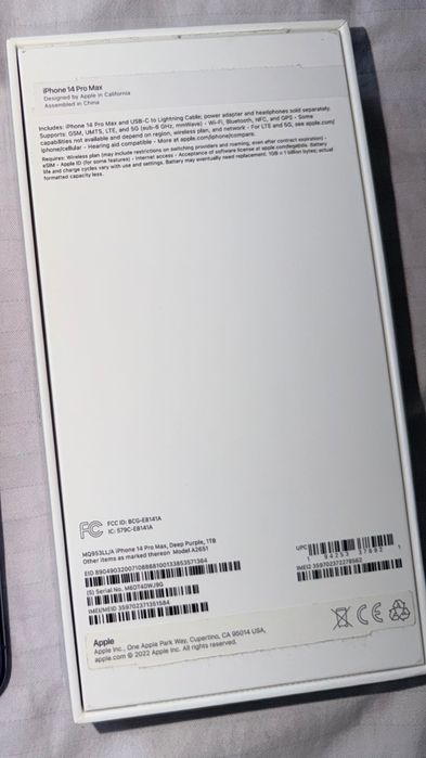 Продаётся iPhone 14 Pro Max Память: 1 ТБ