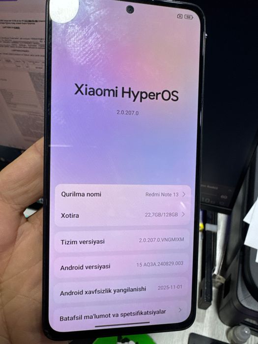 Redmi note 13 8 ga 128 yaxshi ishlidi