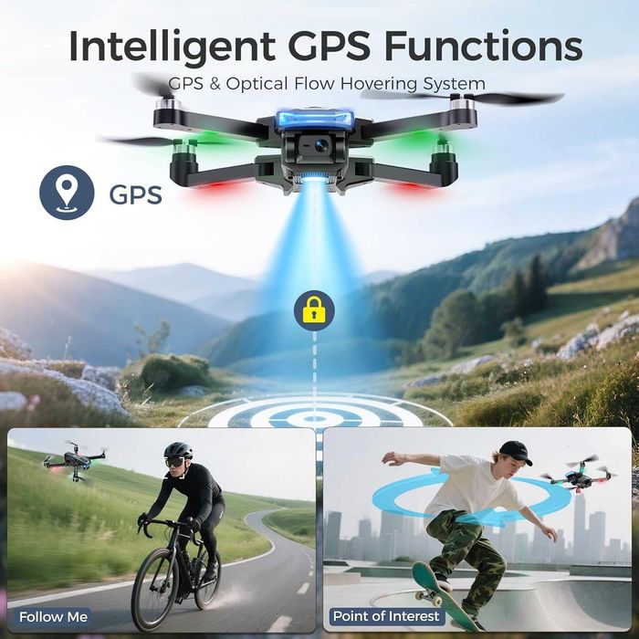 GPS дрон с 4K HD камера за възрастни