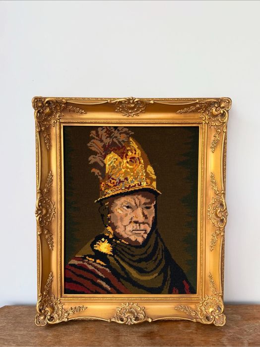 Гоблен Момичето с книгата и Мъжа със златния шлем