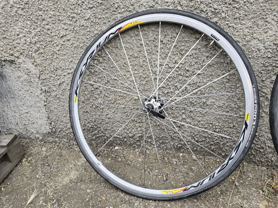 Set jante Mavic Ksyrium Equipe roti 28" 700x23c cursiera grup 9 pinioane roti jante fata spate