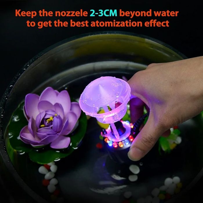 FITNATE Mister Fogger Ultrasonic Smoke Machine Splash Guard 12 LED