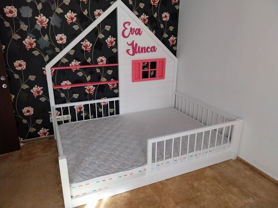 Pat Montessori copii din lemn masiv – la comandă | Livrare în toată ța