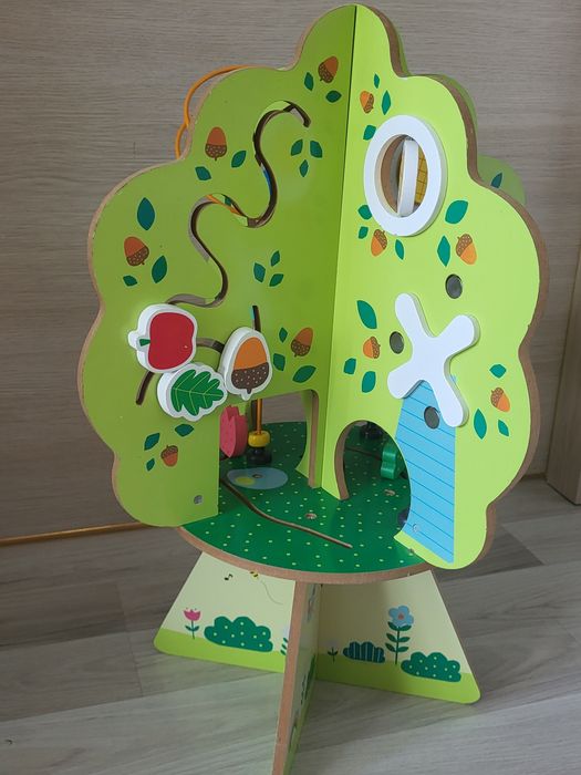 Copac activitati Montessori "My Wooden Activity Tree"