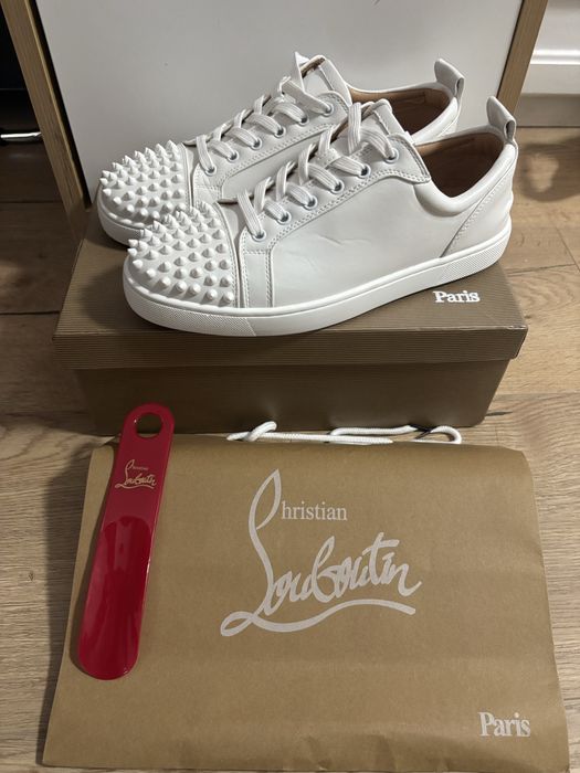 Christian Louboutin white spikes