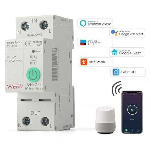 Интелигентен прекъсвач Zigbee с измерване на консумацията на ток