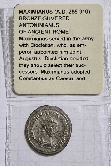 Qadimiy Rim Bronza tangasi (286-310 yil) - Антиквар. Римская монета ст