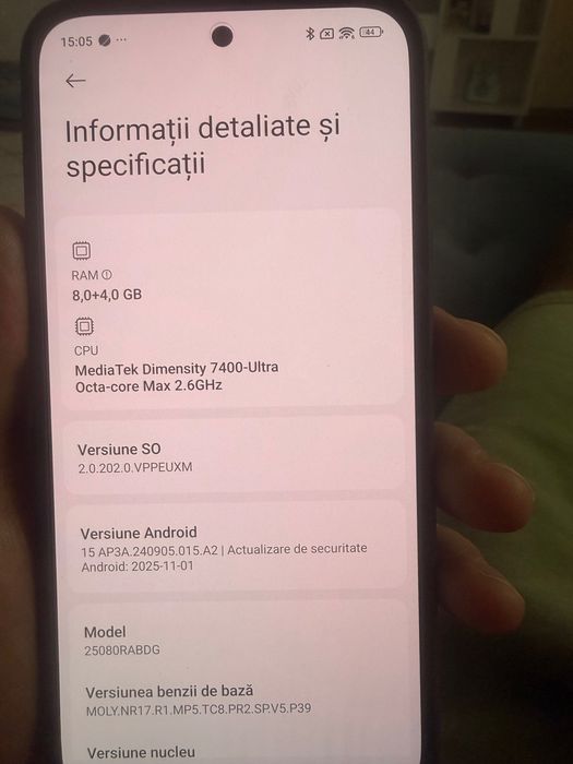 Telefon Redmi note 15 5G pro 256 GB