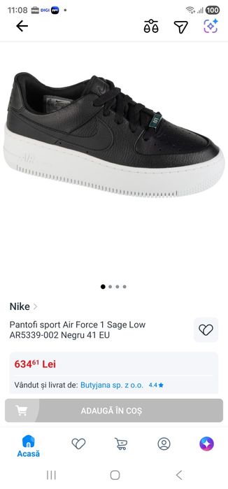 Nike Air Force Sage low 38