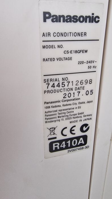 Подов инверторен климатик 18ка Panasonic отличен