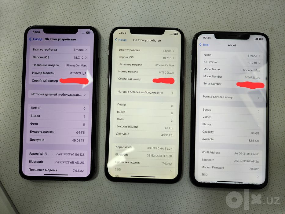 Iphone XS Max 64GB Batareka 100% Gold Black Xammayogi ishlidi