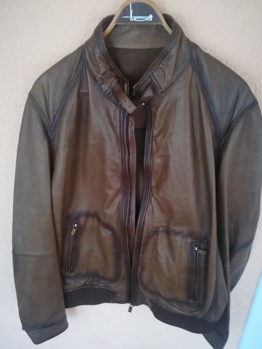 Geaca piele Massimo Dutti Xl bărbați