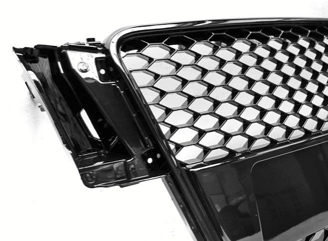 Grila fagure RS look AUDI A5 (negru lucios) 2007-2011