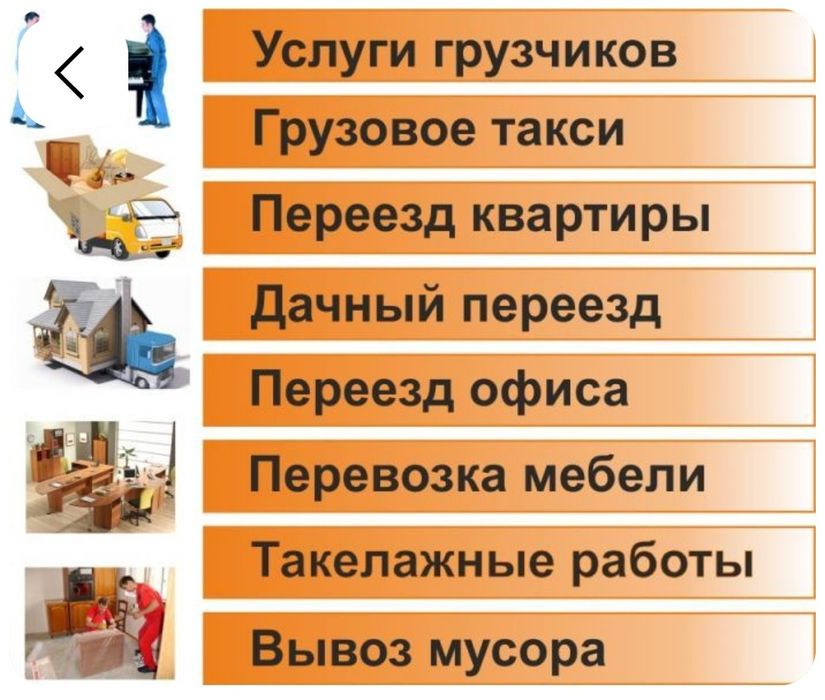 Услуги грузчиков газели разнорабочие