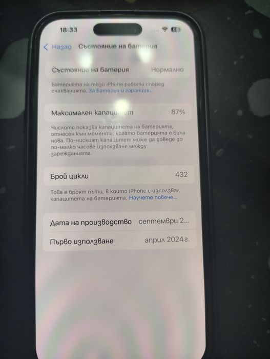 Iphone 15 256gb с гаранция