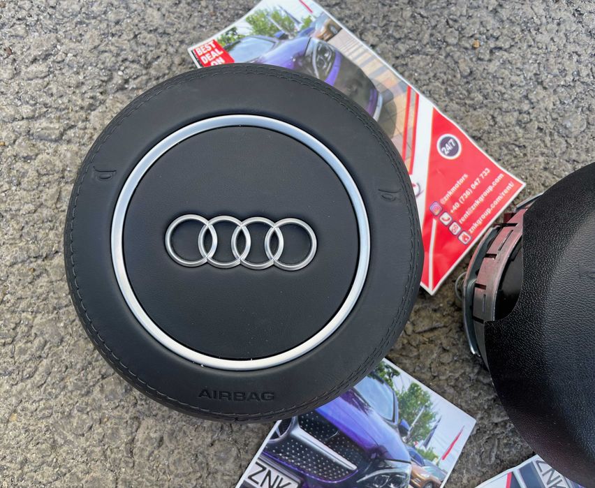 kit airbag volan S line cusut in PIELE  AUDI A6 A7 A8 - plansa de bord
