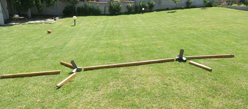 Дървена стойка за хамак