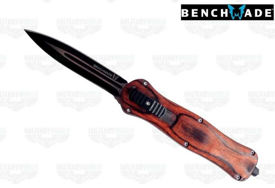 Briceag Benchmade McHenry D2 automatic knife with front snap closure