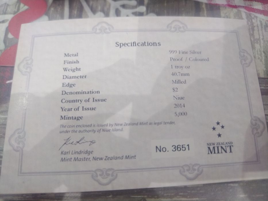 Сребърна монета 1 унция година на Коня 2014 Лунар
(Lunar II)
Австралий