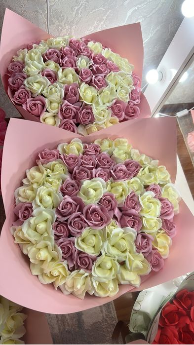 Цветы букеты мыльные розы