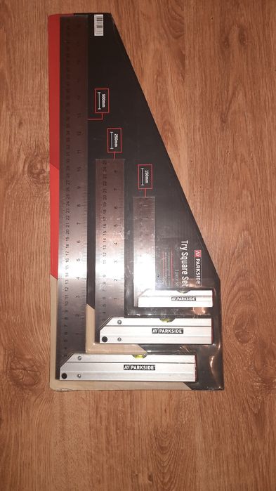 Set Echere Parkside pentru masurare, 150,250,500mm,unghi 90 Grade,Nou!