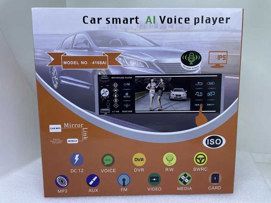 Pioneer 4168T 1DIN MP5 сензорно Авторадио Bluetooth USB SD камера за заден ход 4x50W, 4.1 Инча